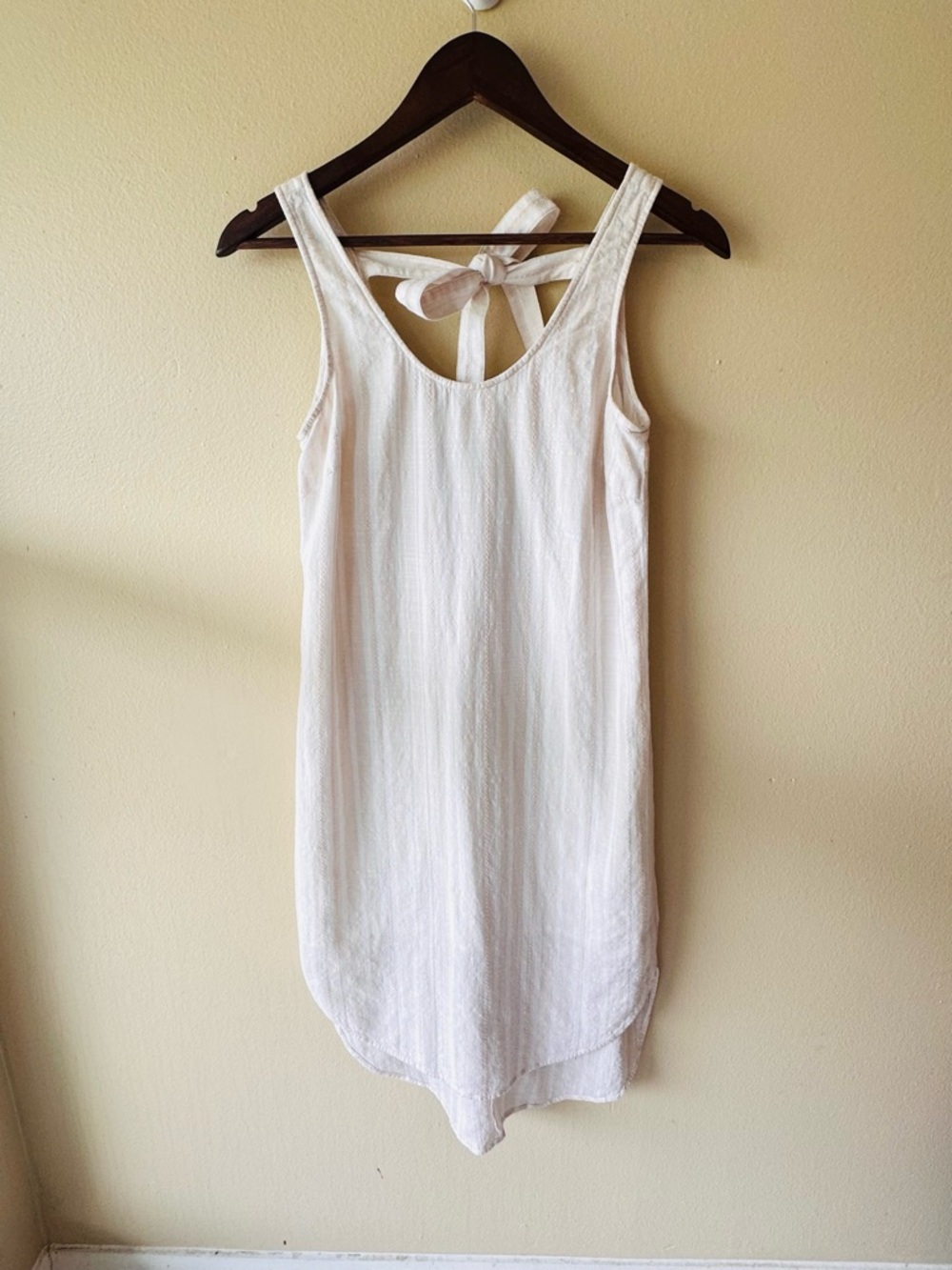 Anthropologie Cloth & Stone White Dress Women XS Linen Casual Resort